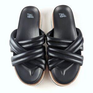 Time and Tru Black Criss Cross Sandals Size 7